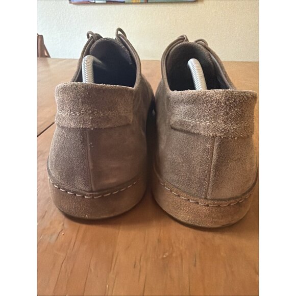 VINCE Sz 11.5-12 NORRIS SUEDE LEATHER LACE-UP PLAIN TOE SNEAKERS FLINT main image 8